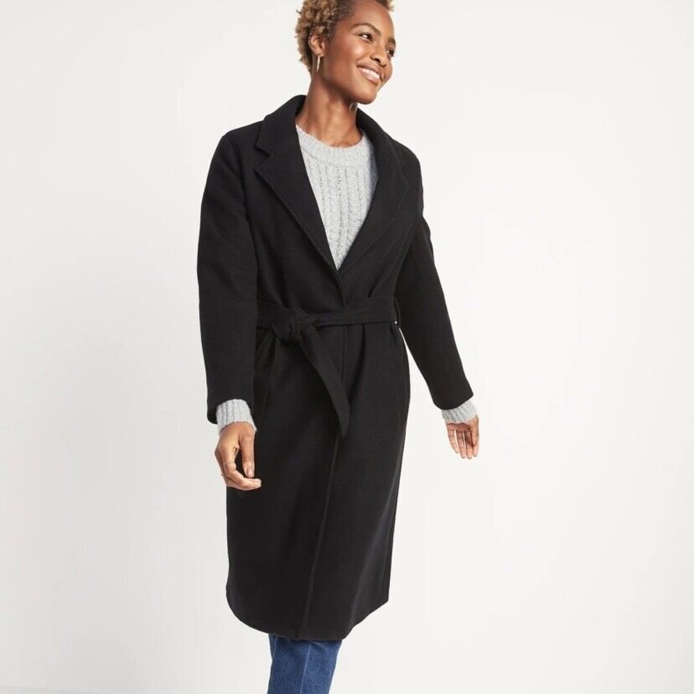 Oversized Soft-Brushed Tie-Belt Coat